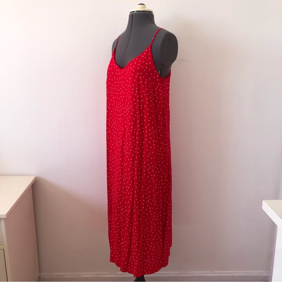 GAP red polka dot midi dress sz XS - Picture 5 of 10